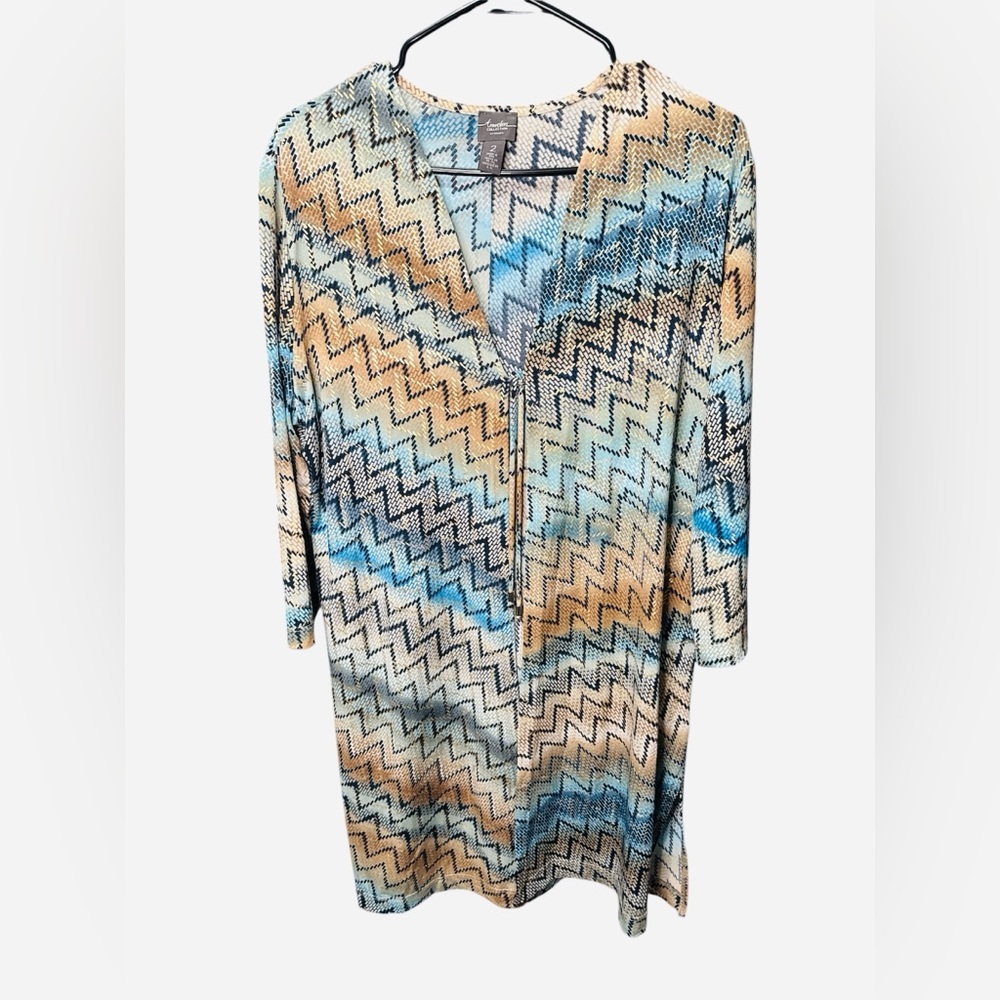 Chic Zigzag Cardigan - Multicolor